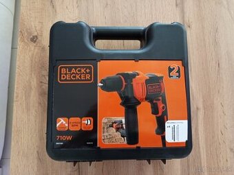 Príklepová vŕtačka Black+Decker BEH710K, 710 W