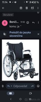 Invalidný vozík odľahčený UNIZDRAV LIGHT