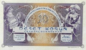 Nevydaný návrh 10 koruna 1919/2022 Ivančice Mucha STC UNC