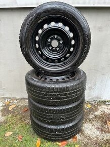 Plechové disky +Zimne pneu Barum 205/55 R16 5x115