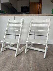 2x stokke tripp trapp stolicka biela