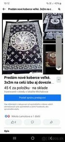 Predám nové koberce 3x2m na celú izbu