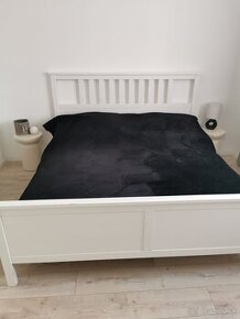 IKEA HEMNES Rám postele , biela morená,  180x200