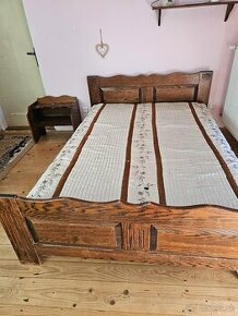 Predám masívnu dubovú posteľ 140x200cm