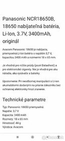 Predám batérie Li-Ion 3,7 v nabijacie Panasonic