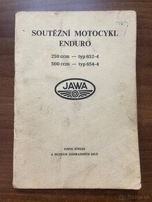 Súťažný motocykel enduro Jawa 250 500 typ 652 654