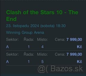 Predám lístky do Clash Of The Stars 10