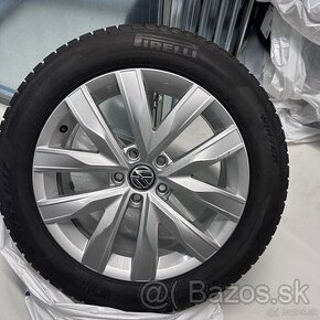 4ks zimna sada original VW, rozmer pneumatik 215/55 R17 - 1