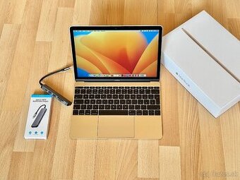 MacBook 12" Gold, TOP STAV, výdrž baterky 5 hod