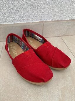 Damske espadrilky TOMS Red Canvas 37