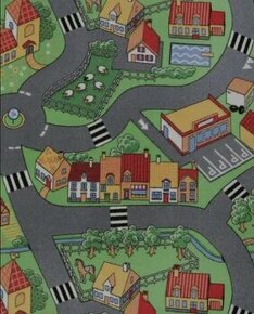 Detský metrážny koberec Little Village 90 - 1