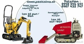 Prenájom Mini Dumper + Mini Bager ZM Nitra levice