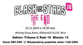 Clash of the stars 10 3x vstupenky