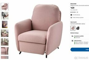 Ikea Ekolsund polohovatelne kreslo. Povodna cena 429 eur - 1