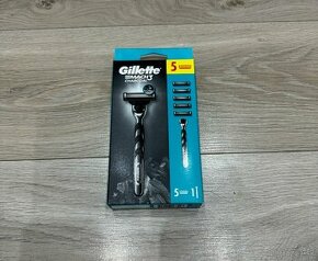 Gillette Mach3 Charcoal strojček + 5 hlavíc