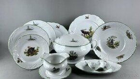 Poľovnícky jedálenský servis, poľovnícky porcelán -NOVÝ