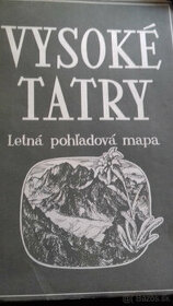 MAPA Vysoké Tatry letná pohladová mapa 1955