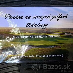 Predám poukaz na verejné golfové tréningy, 5 vstupov - 1