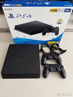 Playstation 4 slim 500 GB + 2 ovládače