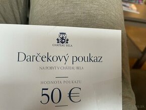 Darcekova poukazka na pobyt chateau bela