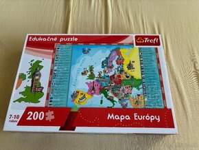 Puzzle Mapa Európy 200 dielov