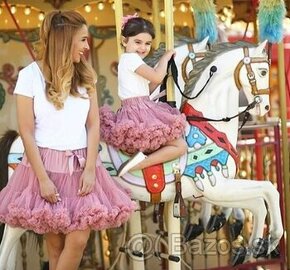 sukňa TUTU dolly štýl pudrová aj iné mama a dcéra sestričky