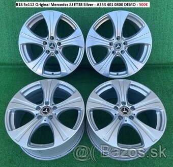 R18 5x112 Original Mercedes 8J ET38 Silver - A253 401 0800