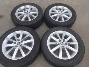 5x112R16elektrony orig.ŠKODA-205/55R16Bridgestone letne pneu