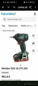 Metabo SSD 18 LTX 200 RAZOVY UTAHOVAK Z VEĽKOU BATERKOU 18V