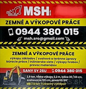 Zemné a výkopové práce, MSH s.r.o. - 1