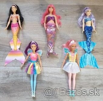 Nehrané bábiky Barbie a Disney morské panny a víly