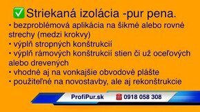 Striekaná izolácia-pur pena.