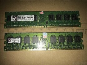 RAM moduly Kingston 2x 1GB DDR2 533MHz