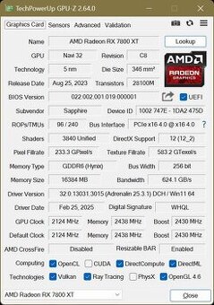 Sapphire Radeon Pulse RX 7800 XT 16GB