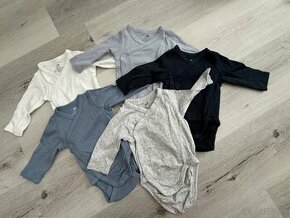 Zavinovacie body 5ks dlhy rukav, vel 56 H&M - 1