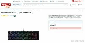 Podsvietená klávesnica Cooler Master MK110, CZ