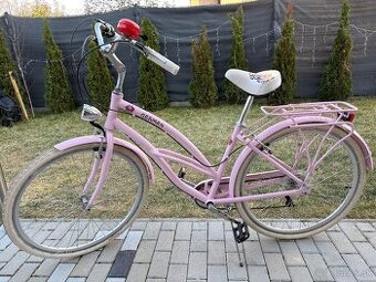 DÁMSKY RETRO BICYKEL 28" Selena German 7 prevodový RUŽOVÝ