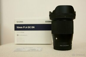 Predam SIGMA 16mm f1.4 DC DN pre SONY E