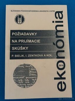 Kniha na prijímacie skúšky - SPU Nitra