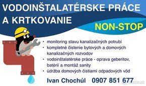 NON-STOP Vodoinštalačné prace, krtkovanie