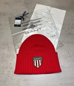 Nová červená unisex čiapka beanie od Gant, pc 45€