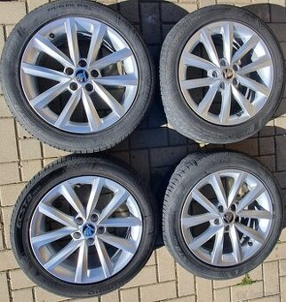 Skoda disky 5x100 r16 pneu 215/45 r16