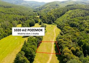 Horná Ves – 1.020 m2 POZEMOK na samote na karavan / chatku