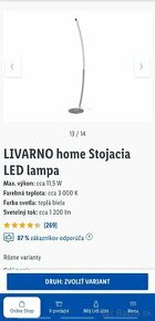 Livarno led oblúková lampa