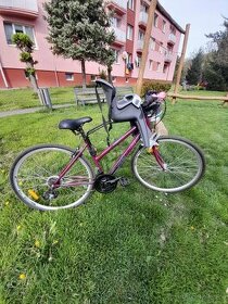 Predám dámsky bicykel VEDORA + detská sedačka Polisport