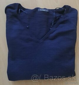 tm.modrý pulover s čipkou dole S. Nenosený