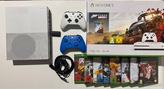 Xbox One S + 2 ovládače + 8 hier + krabica