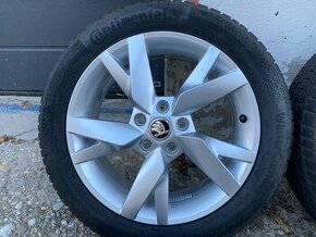 5x112 R17 original Škoda Octavia 4 LYRA + zimné pneu - 1