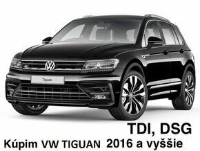 Kúpim VW TIGUAN TDI, DSG 2016 a vyššie