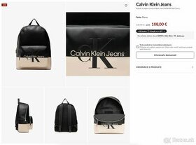 Predam batoh Calvin Klein Jeans. Povodna cena 139eur